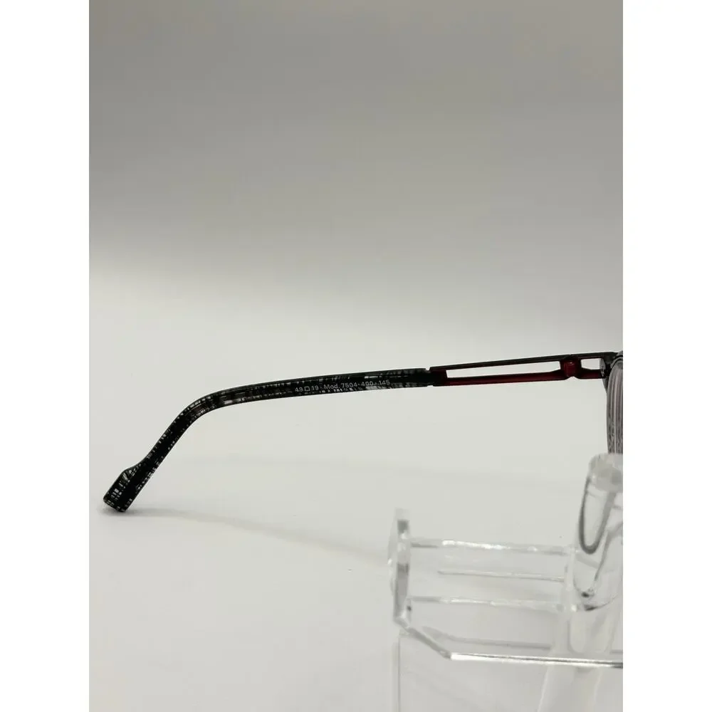 OWP Germany Mod 7504 400 Eyeglasses Frames 49-19 145 Round Gray Red
